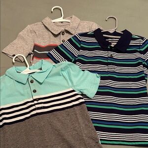 Children's Aqua and Gray Polo Shirt